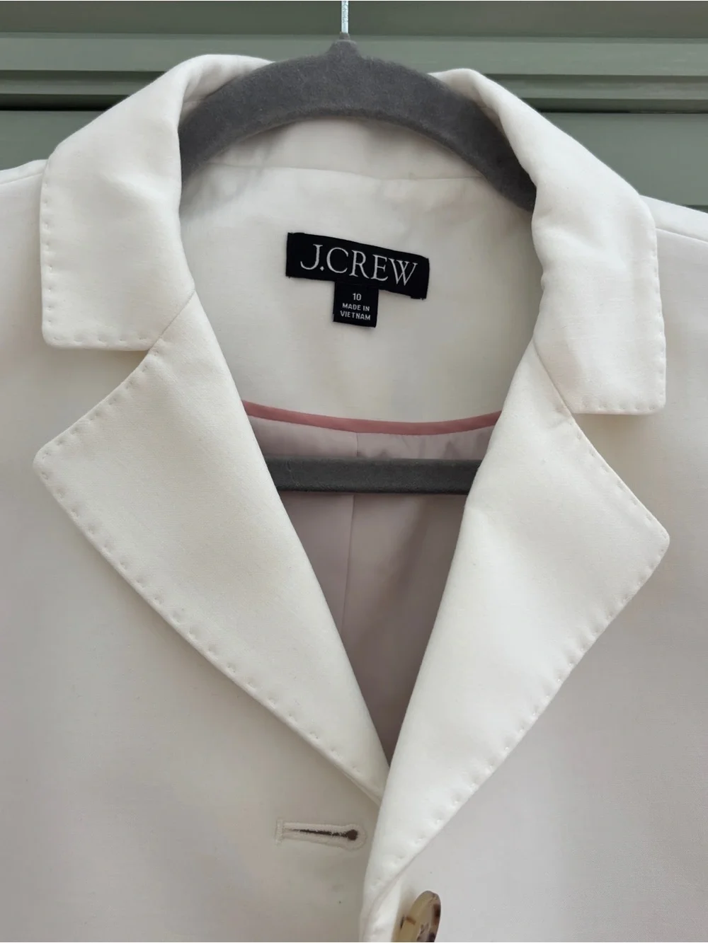 J. Crew Cropped Lady Blazer in four seasons stretch ivory size 10 women’s